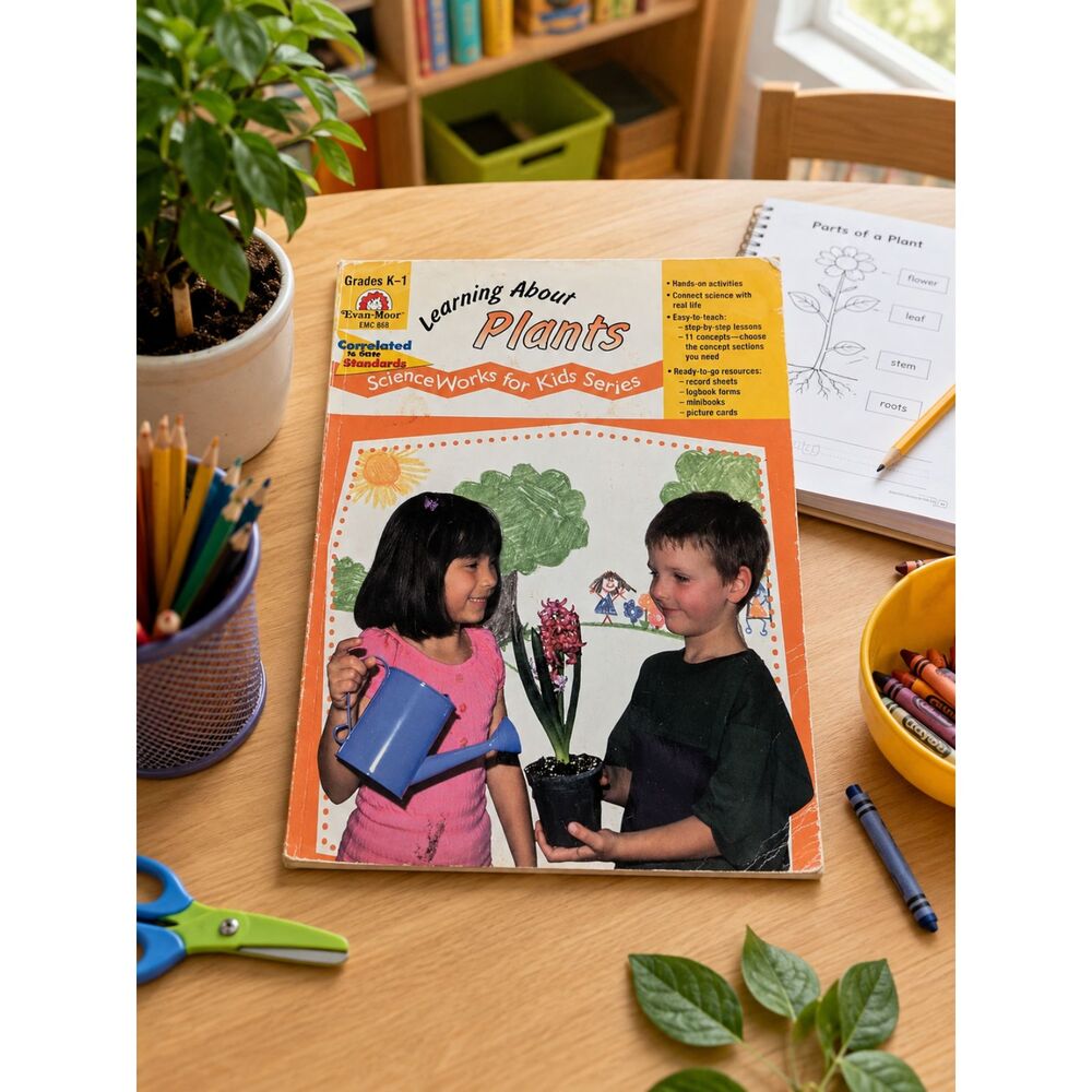 Learning About Plants Evan-Moor Workbook Science Grades K-1